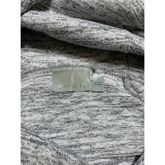 Athleta Cowl Sweatshirt Womens Heather Grey Long Sleeve Size S Thumb Holes - Picture 4 of 4